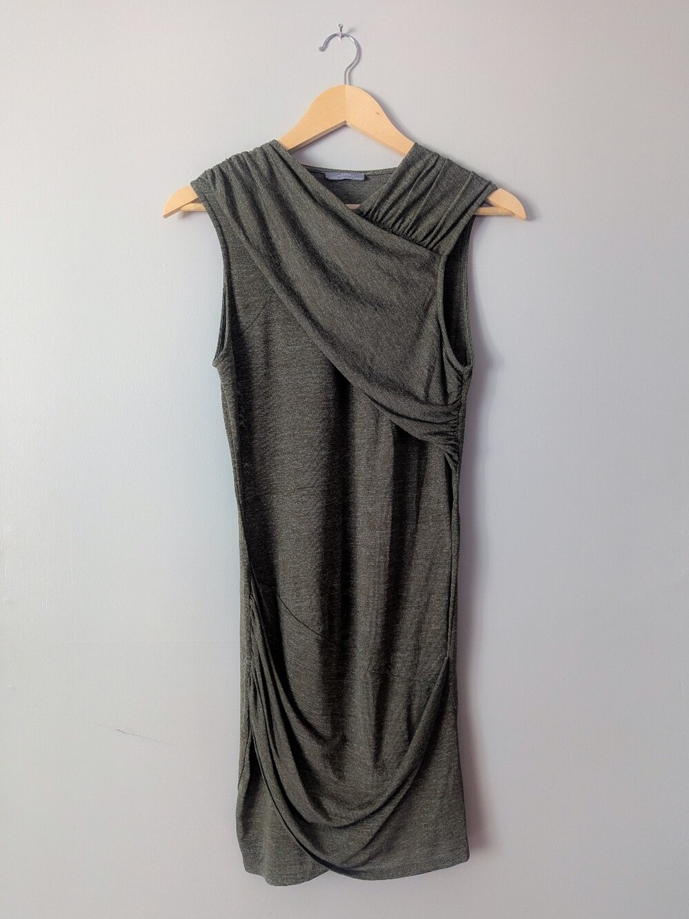 Zara Olive Draped Dress